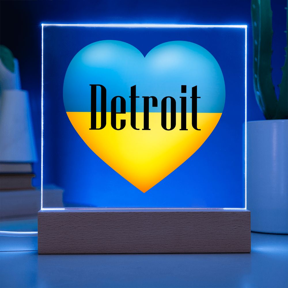 Ukrainian In Detroit - Square Acrylic Plaque