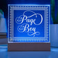 Page Boy (White) - Square Acrylic Plaque