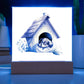 Dog Sleeping (Watercolor) 05 - Square Acrylic Plaque