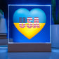 Ukrainian In The USA - Square Acrylic Plaque