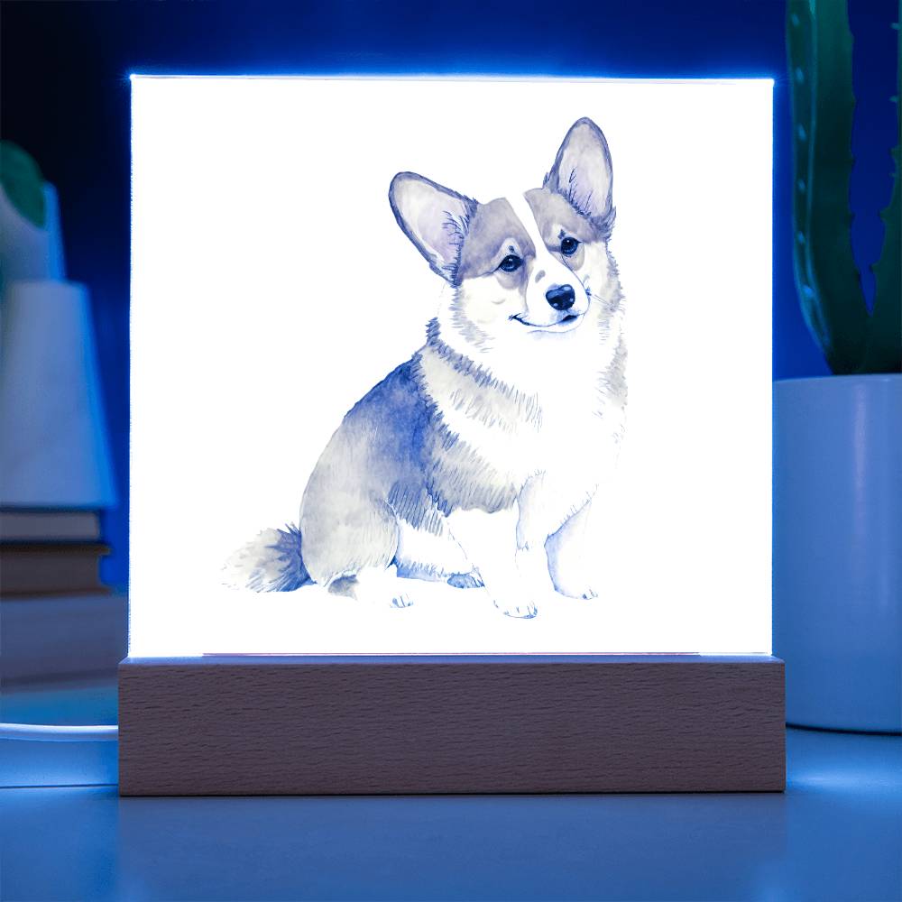Dog Lover Collection (Watercolor) 01 - Square Acrylic Plaque