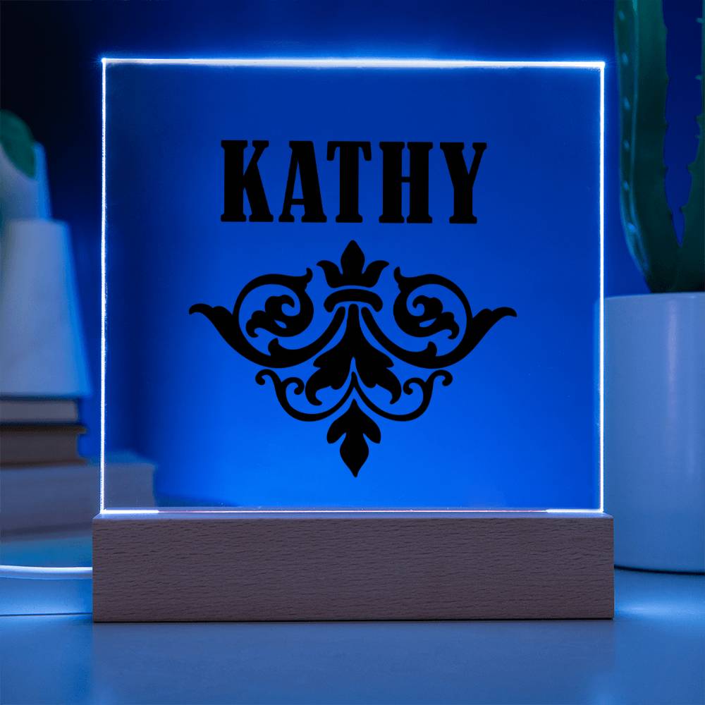 Kathy v01 - Square Acrylic Plaque