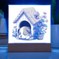Dog Sleeping (Watercolor) 09 - Square Acrylic Plaque