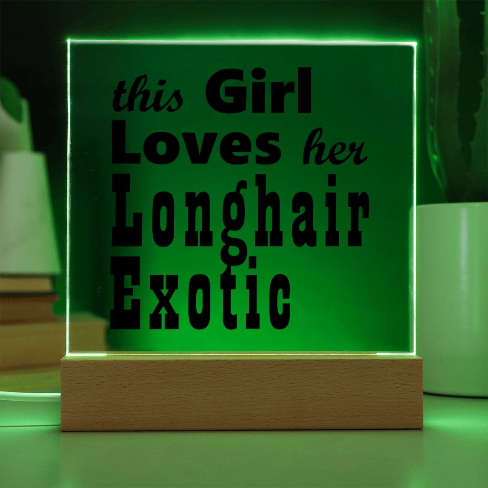 Longhair Exotic - Square Acrylic Plaque