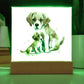 Dog Mom (Watercolor) 03 - Square Acrylic Plaque