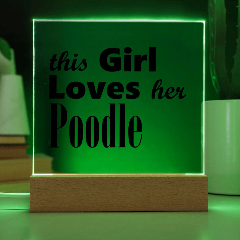 Poodle - Square Acrylic Plaque