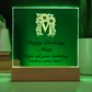 Happy Birthday test - Square Acrylic Plaque With USB Corded LED Base