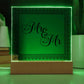 Mr & Mr (Black) - Square Acrylic Plaque