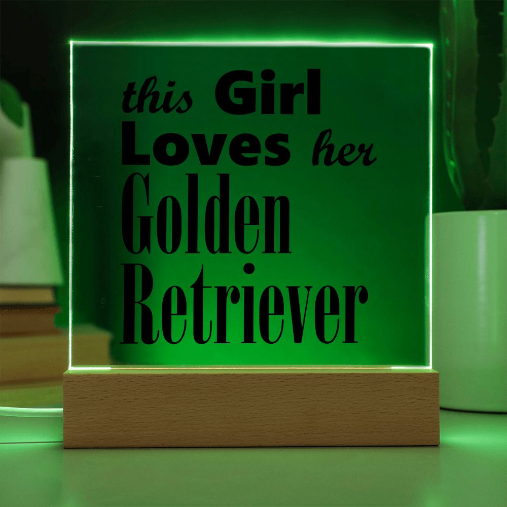 Golden Retriever - Square Acrylic Plaque