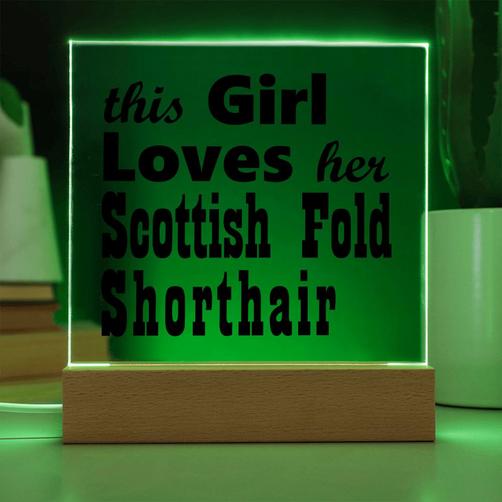 Scottish Fold Shorthair - Square Acrylic Plaque