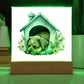 Dog Sleeping (Watercolor) 08 - Square Acrylic Plaque