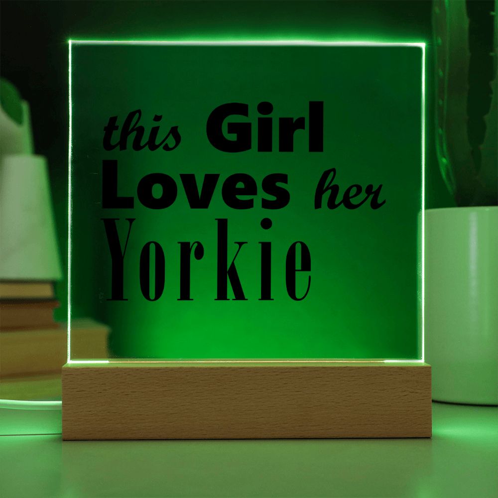 Yorkie - Square Acrylic Plaque
