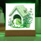 Dog Sleeping (Watercolor) 09 - Square Acrylic Plaque