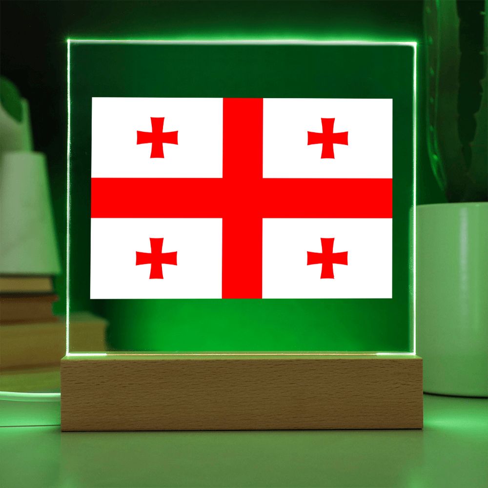 Georgian Flag - Square Acrylic Plaque