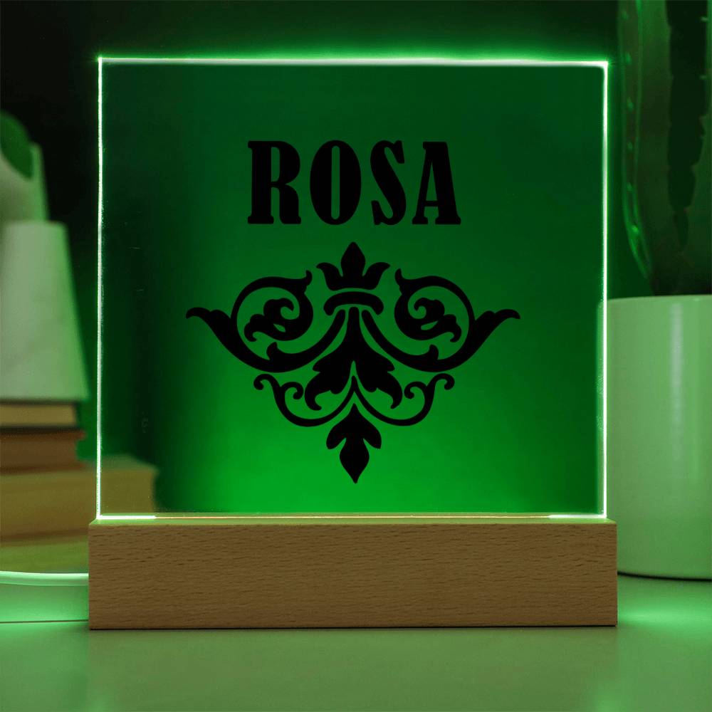 Rosa v01 - Square Acrylic Plaque