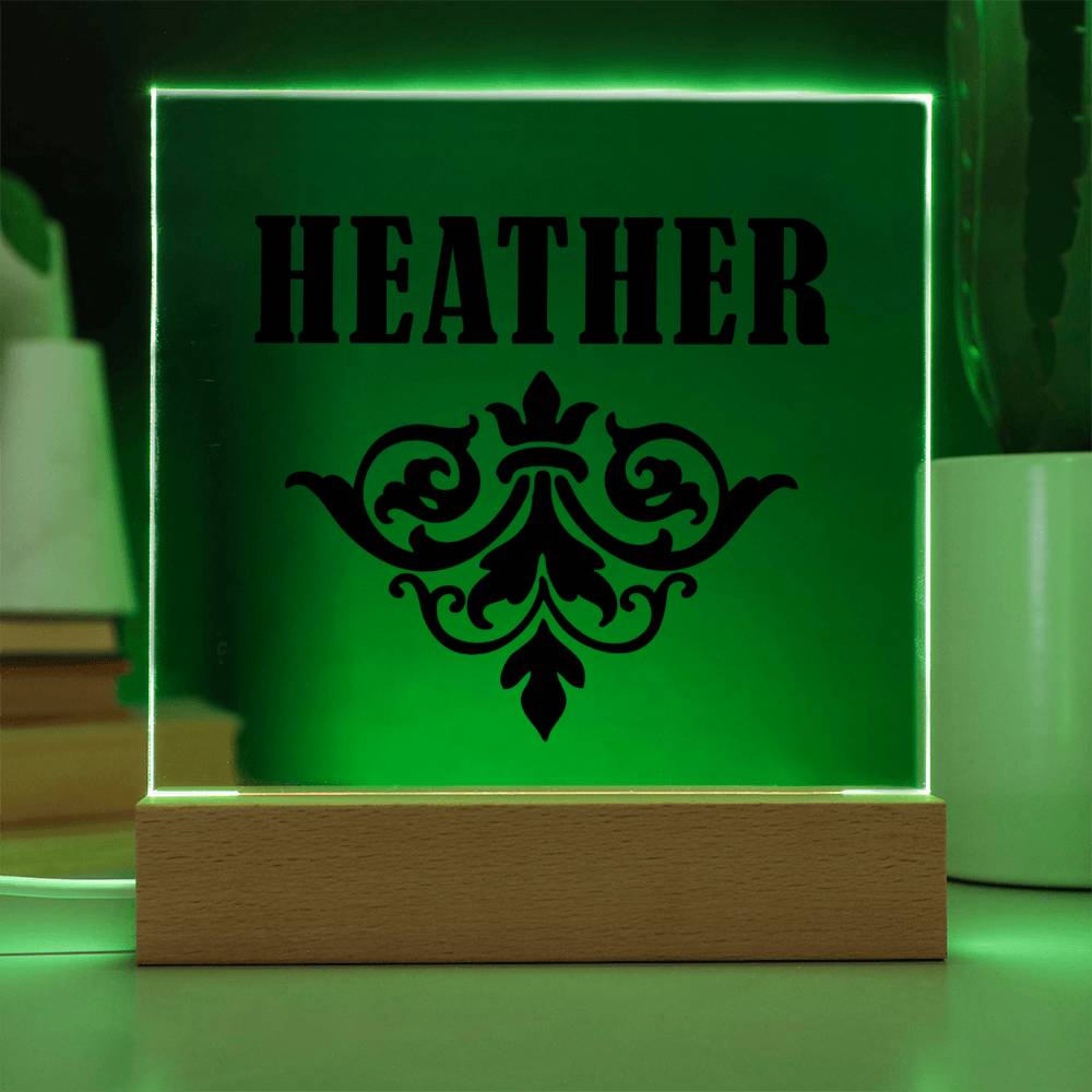 Heather v01 - Square Acrylic Plaque