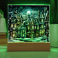 Christmas Stained Glass Design 027 - Square Acrylic Plaque