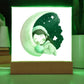 Sweet Dreams Baby Girl (Watercolor) 03 - LED Night Light Square Acrylic Plaque