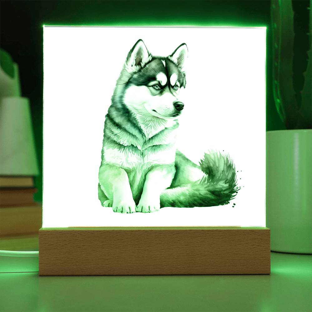 Dog Lover Collection (Watercolor) 04 - Square Acrylic Plaque