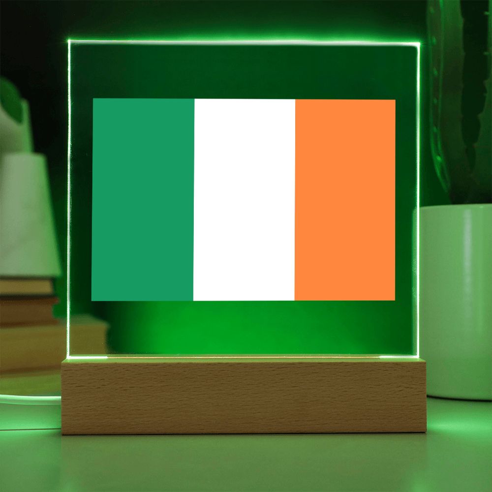 Irish Flag - Square Acrylic Plaque