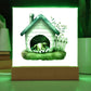 Dog Sleeping (Watercolor) 02 - Square Acrylic Plaque
