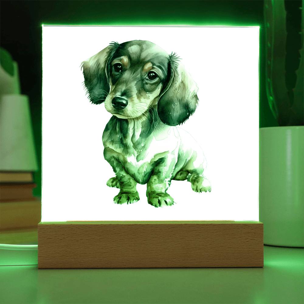 Dog Lover Collection (Watercolor) 07 - Square Acrylic Plaque