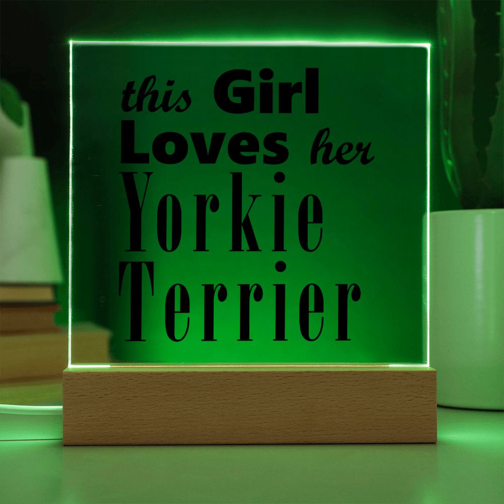 Yorkie Terrier - Square Acrylic Plaque