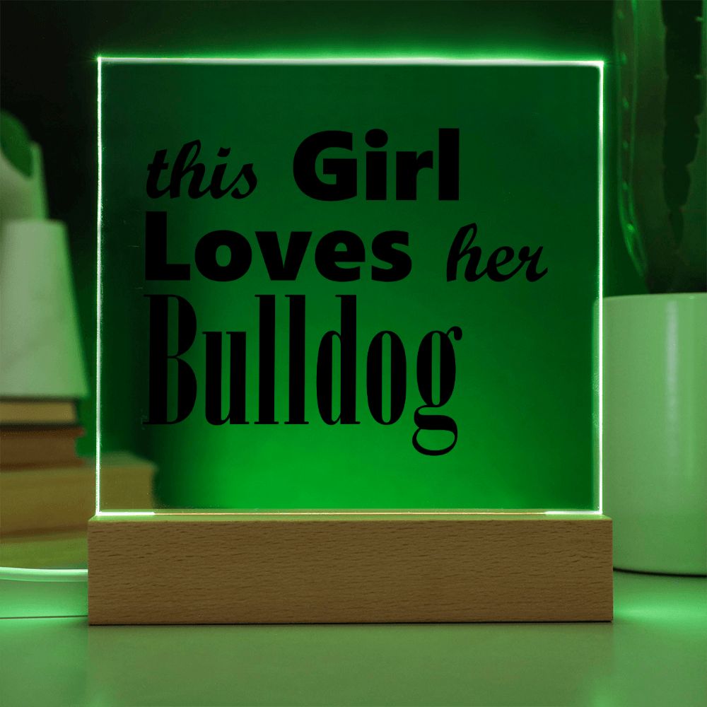 Bulldog - Square Acrylic Plaque