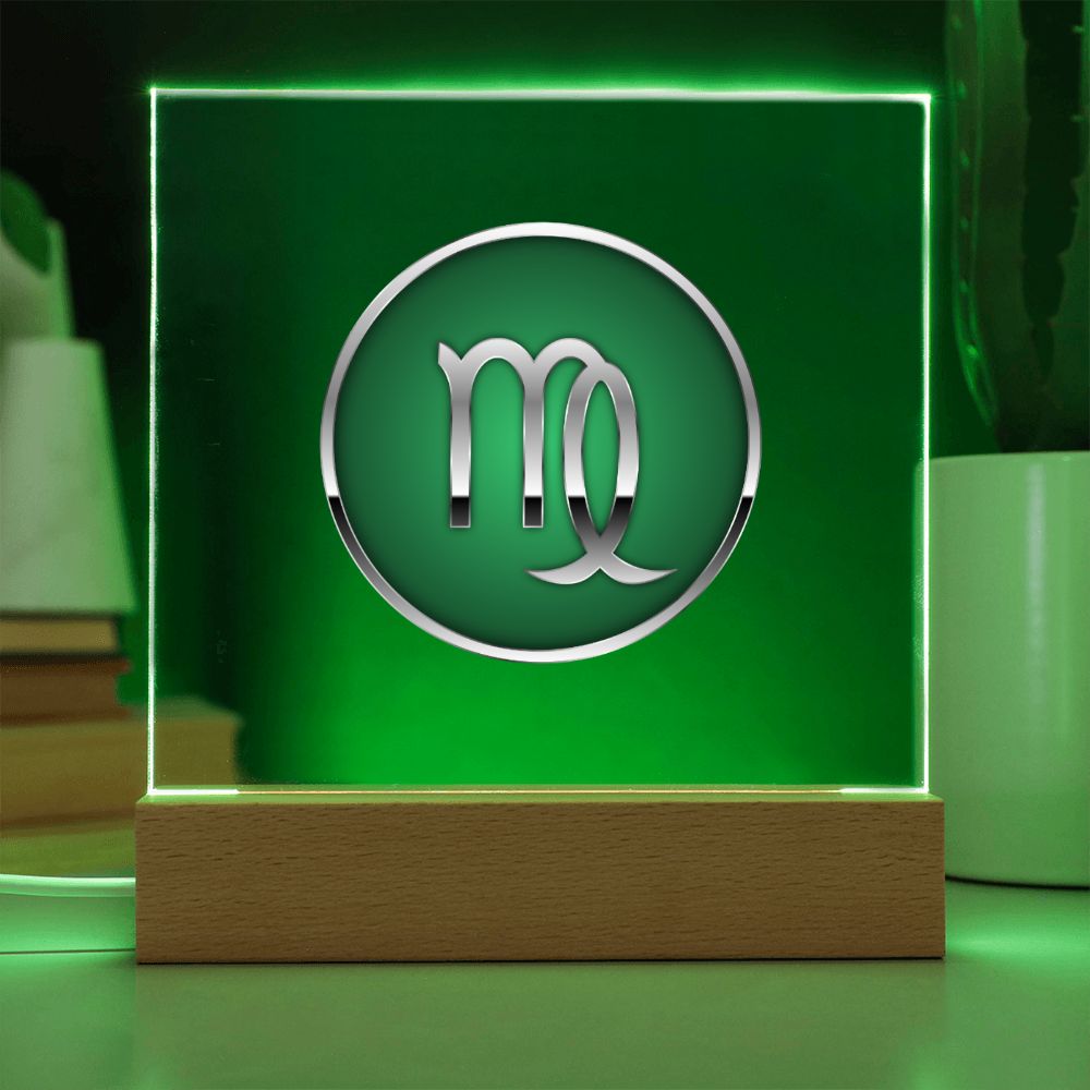 Zodiac Sign Virgo v2 - Square Acrylic Plaque