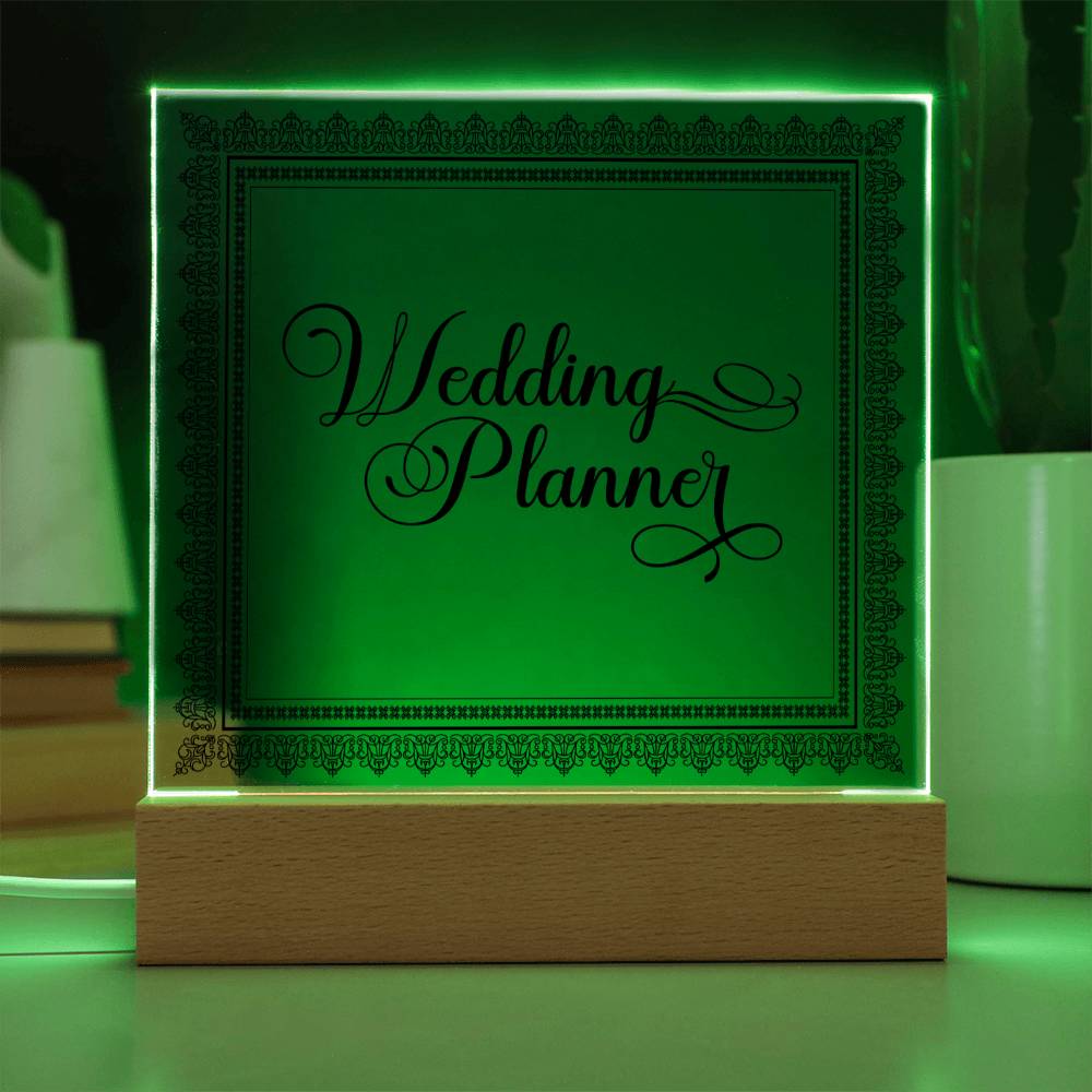 Wedding Planner (Black) - Square Acrylic Plaque