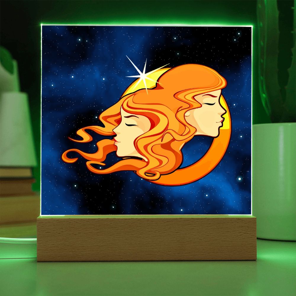 Zodiac Sign Gemini - Square Acrylic Plaque