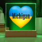 Ukrainian In Michigan - Square Acrylic Plaque