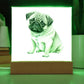 Dog Lover Collection (Watercolor) 12 - Square Acrylic Plaque