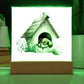 Dog Sleeping (Watercolor) 05 - Square Acrylic Plaque