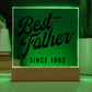 Best Father Since 1962 - Square Acrylic Plaque