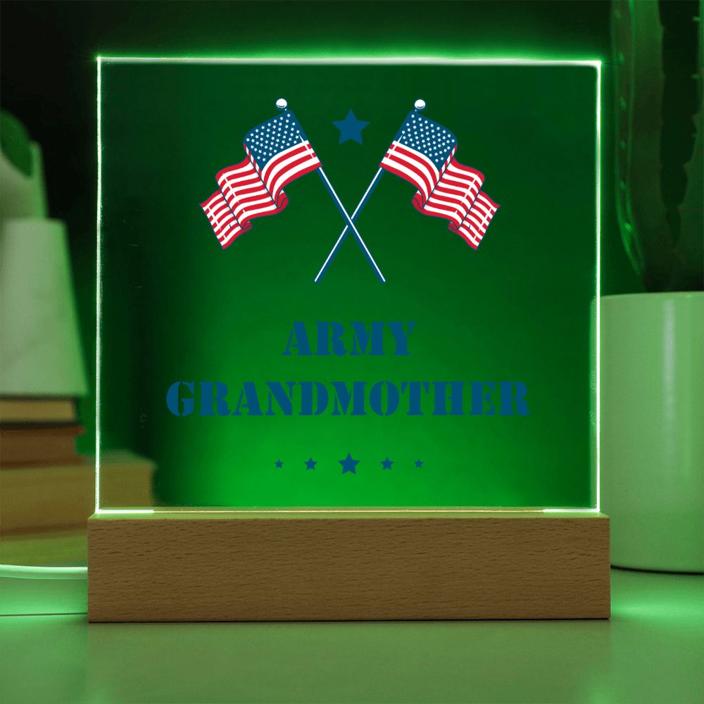 Army Grandmother - Square Acrylic Plaque