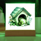 Dog Sleeping (Watercolor) 10 - Square Acrylic Plaque