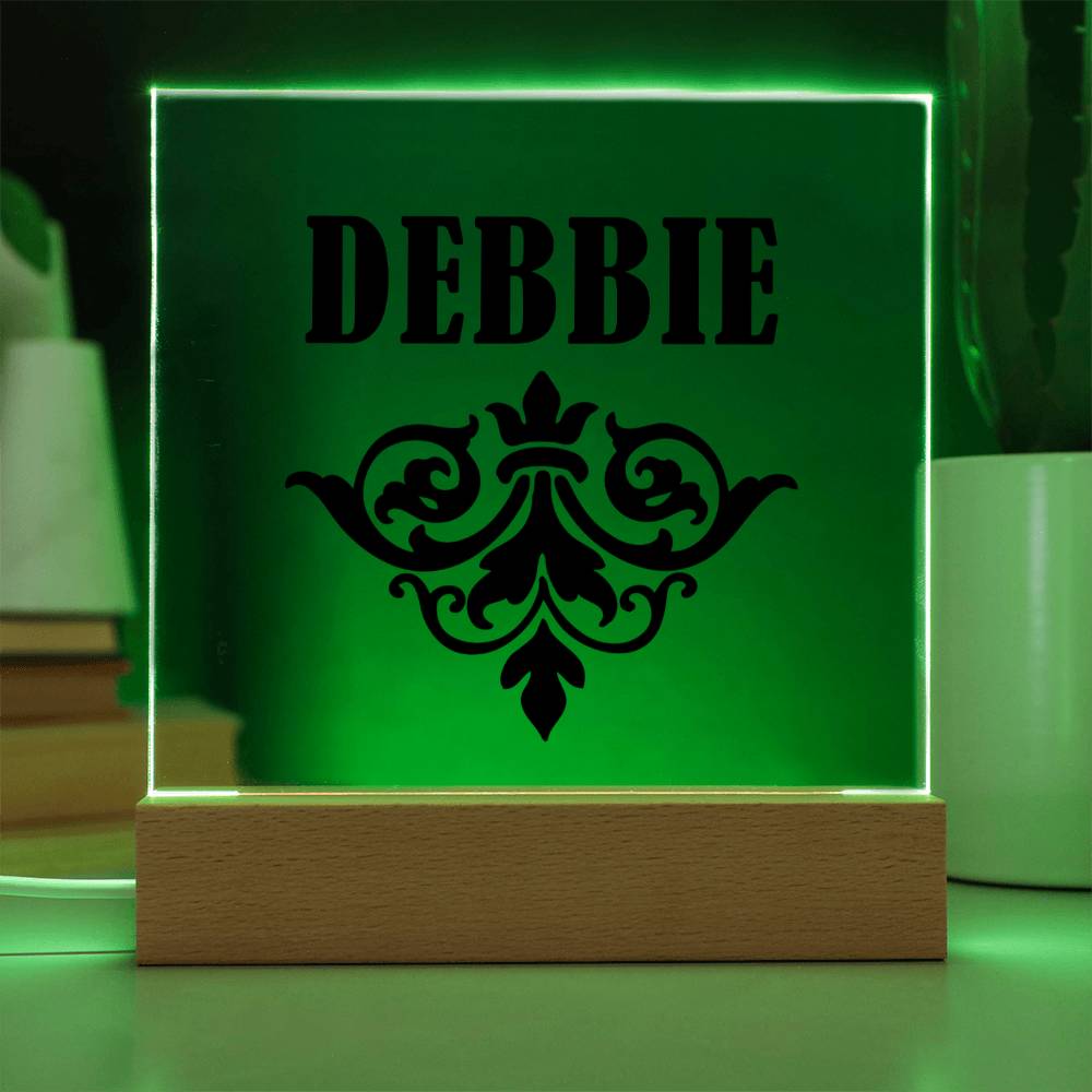 Debbie v01 - Square Acrylic Plaque