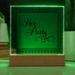 Her Party (Black) - Square Acrylic Plaque