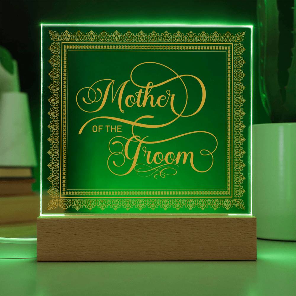 Mother of the Groom (Gold) - Square Acrylic Plaque