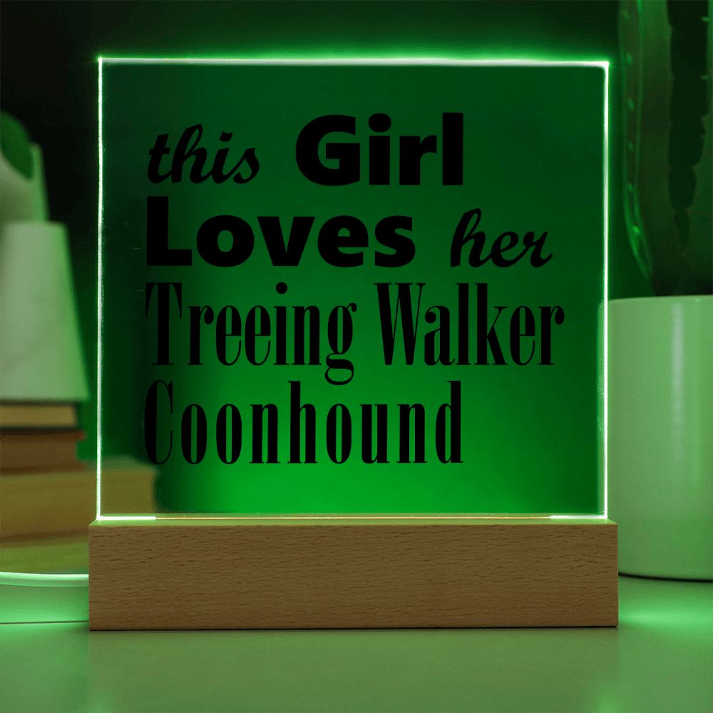 Treeing Walker Coonhound - Square Acrylic Plaque