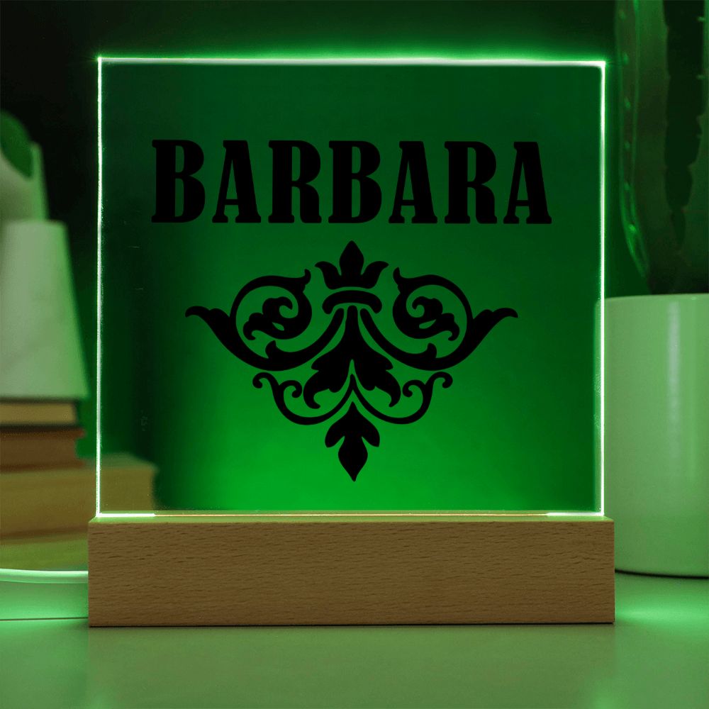 Barbara v01 - Square Acrylic Plaque