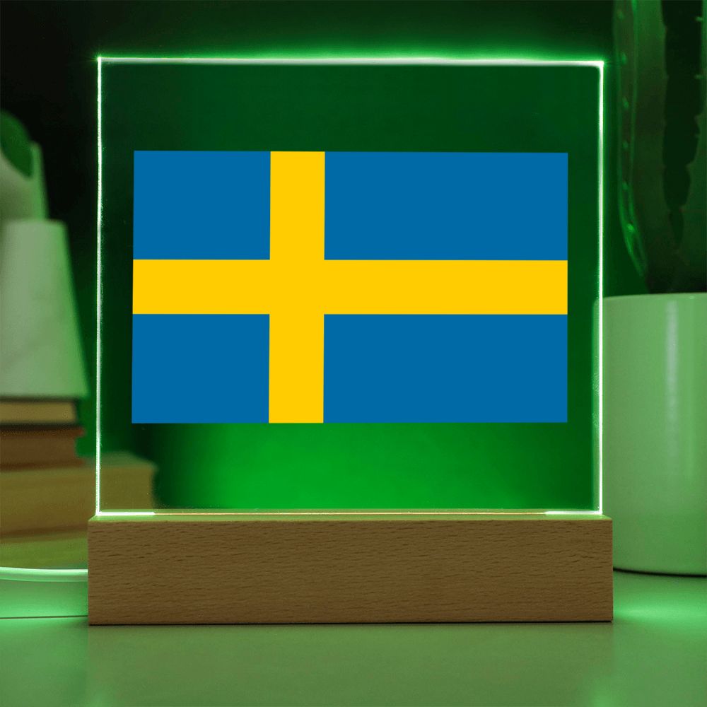 Swedish Flag - Square Acrylic Plaque