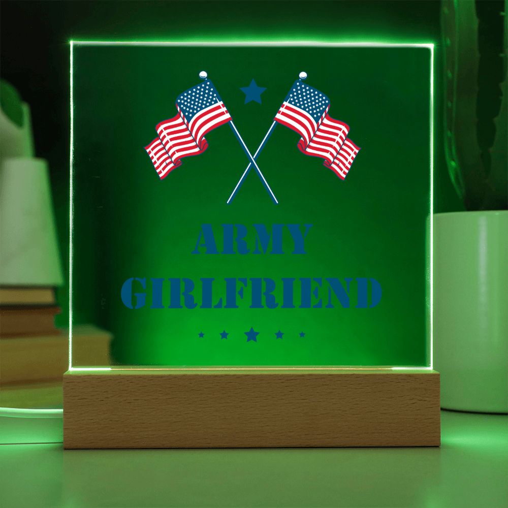 Army Girlfriend - Square Acrylic Plaque