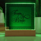Team Bride (Black) - Square Acrylic Plaque