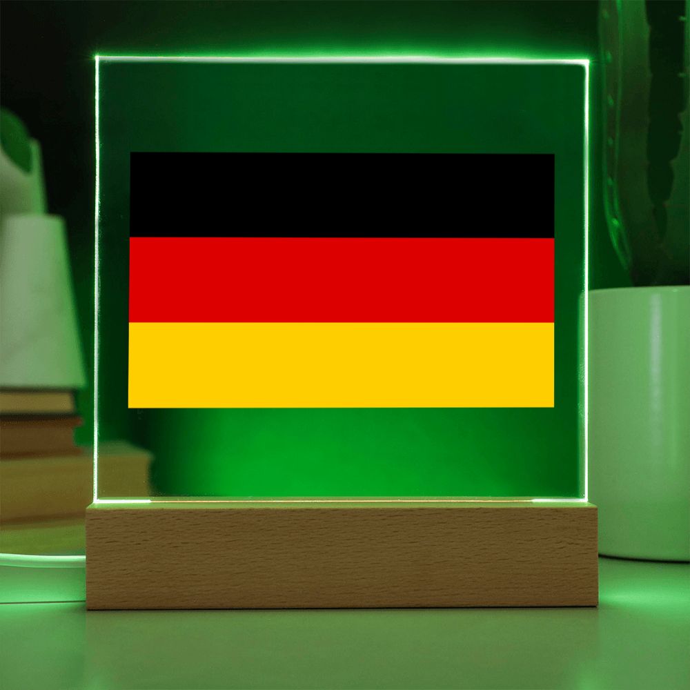 German Flag - Square Acrylic Plaque