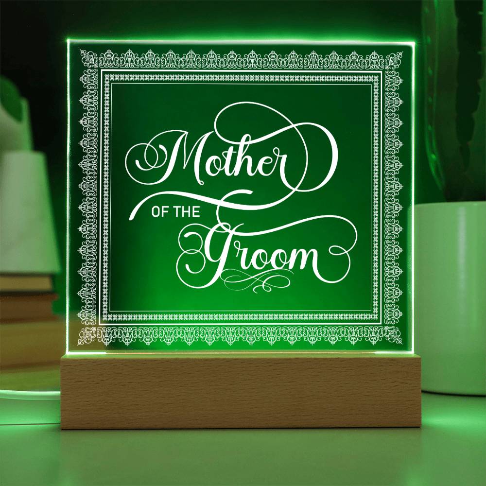 Mother of the Groom (White) - Square Acrylic Plaque