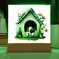Dog Sleeping (Watercolor) 04 - Square Acrylic Plaque