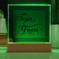 Team Groom (Black) - Square Acrylic Plaque