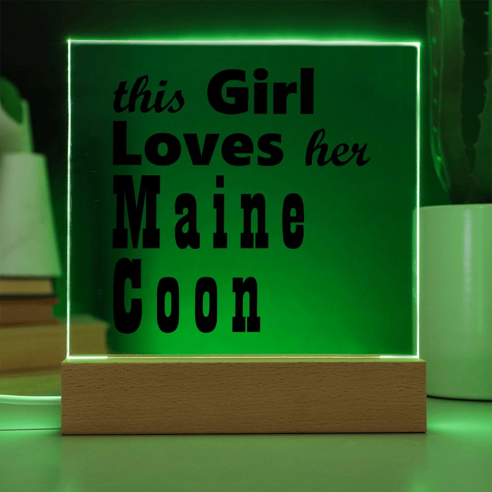 Maine Coon - Square Acrylic Plaque